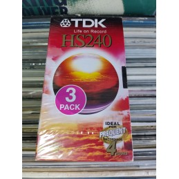 Set 3 Casete VHS TDK HS240 EN